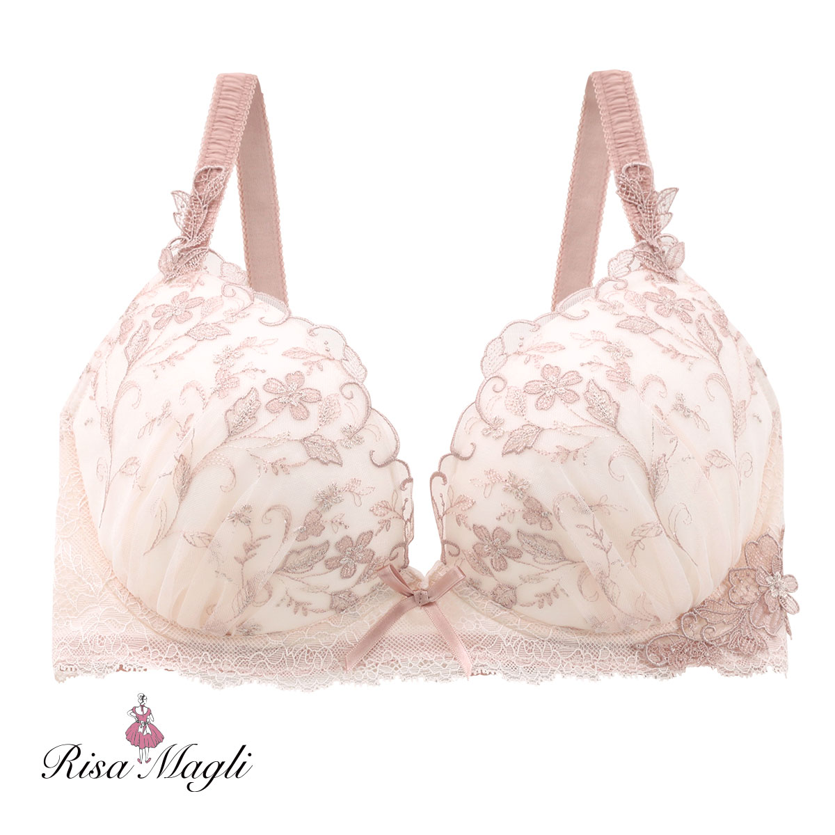 リサマリ Risa Magli ボーナ ブラジャー GH グラマーブラ 単品(PI-ピンク-G65)
