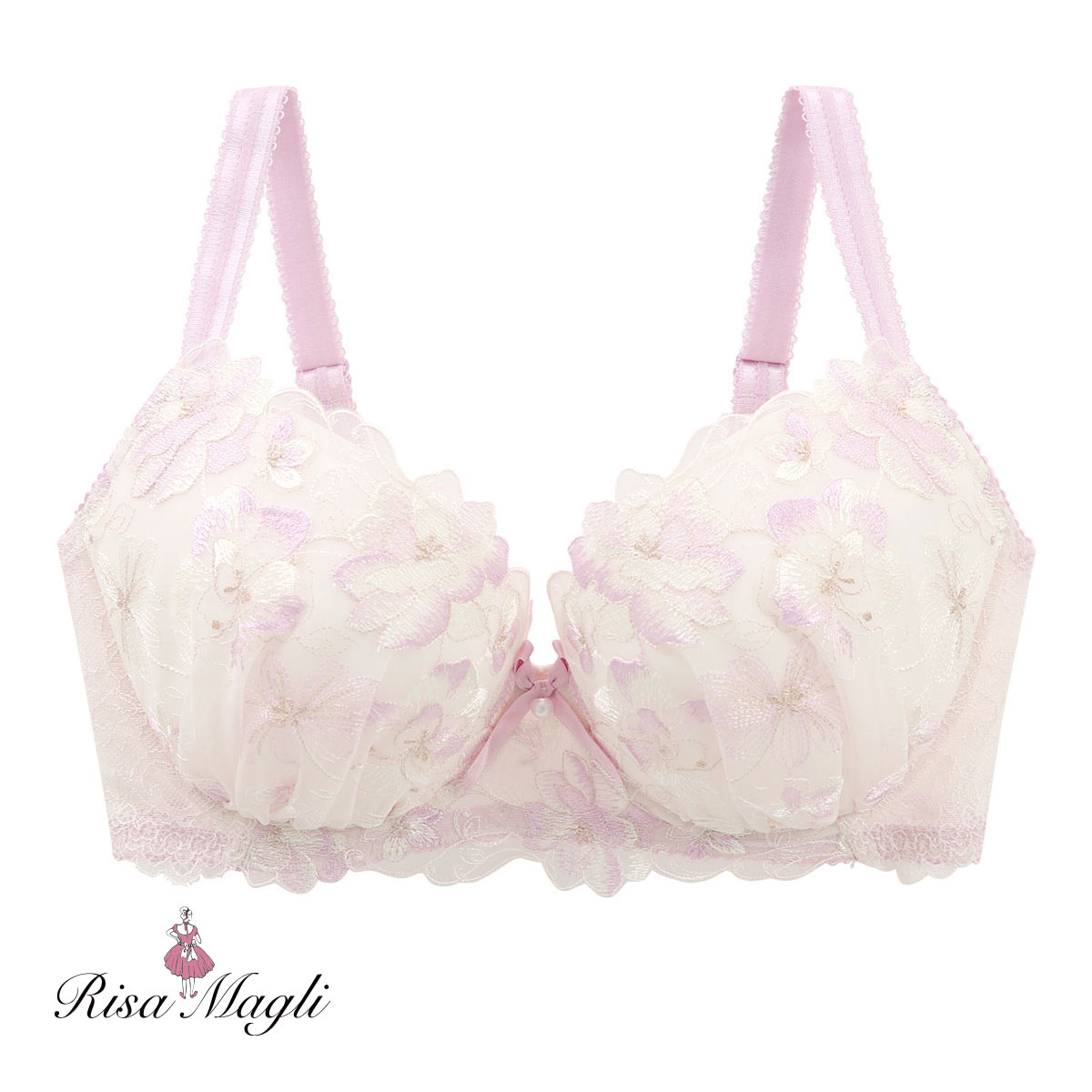 リサマリ Risa Magli アルメル ブラジャー GHI 大きいサイズ 単品(PI-ピンク-G65)