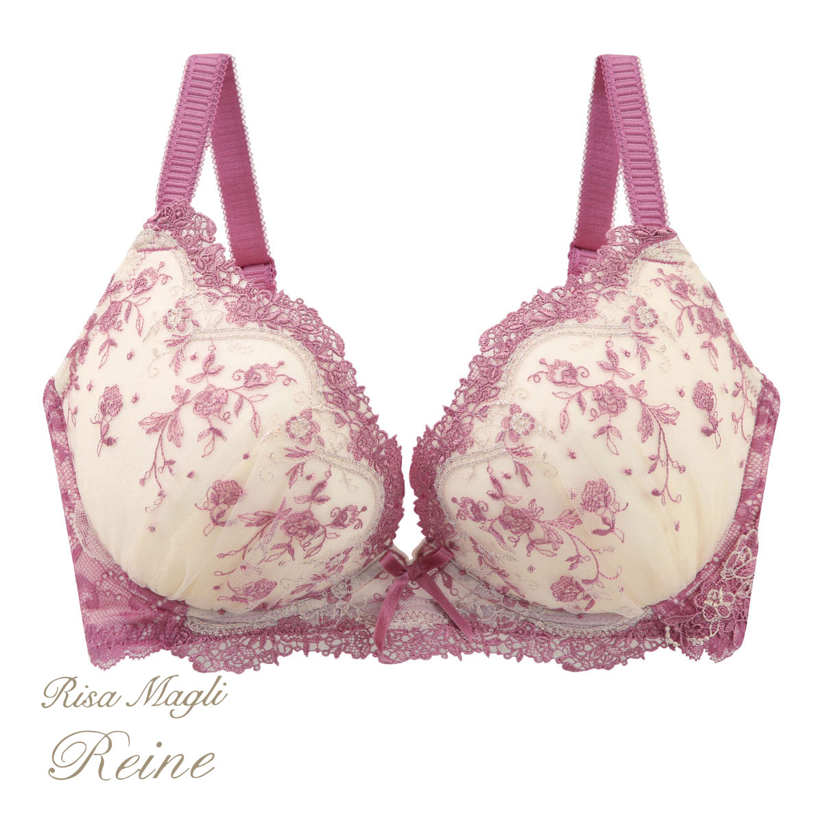 リサマリ Risa Magli レーヌ Reine アリアンナ 3/4カップ ブラジャー GH 大きいサイズ 単品(RO-ローズ-G65)
