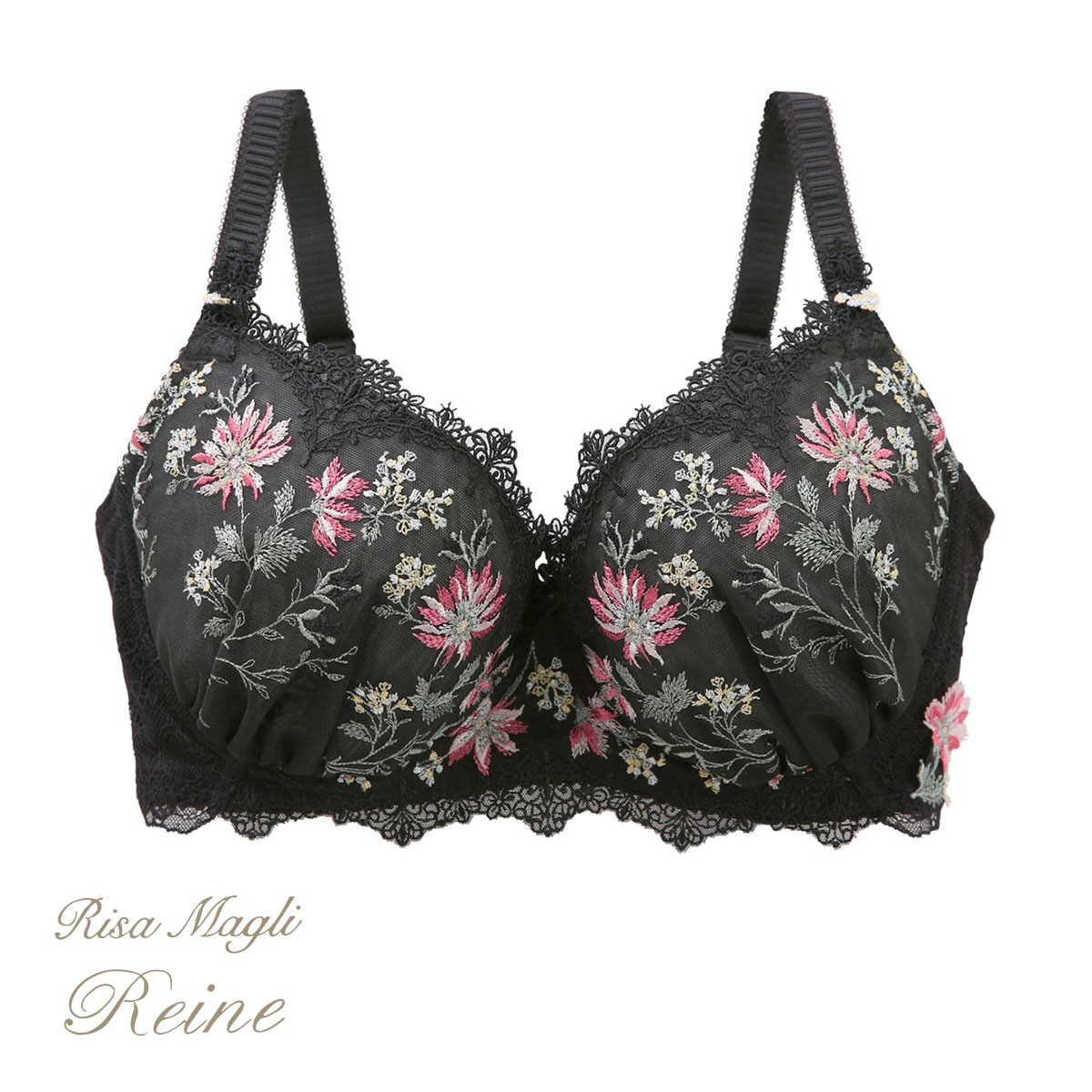 リサマリ Risa Magli レーヌ Reine フレデリカ ブラジャー GH 単品(BK-ブラック-G65)