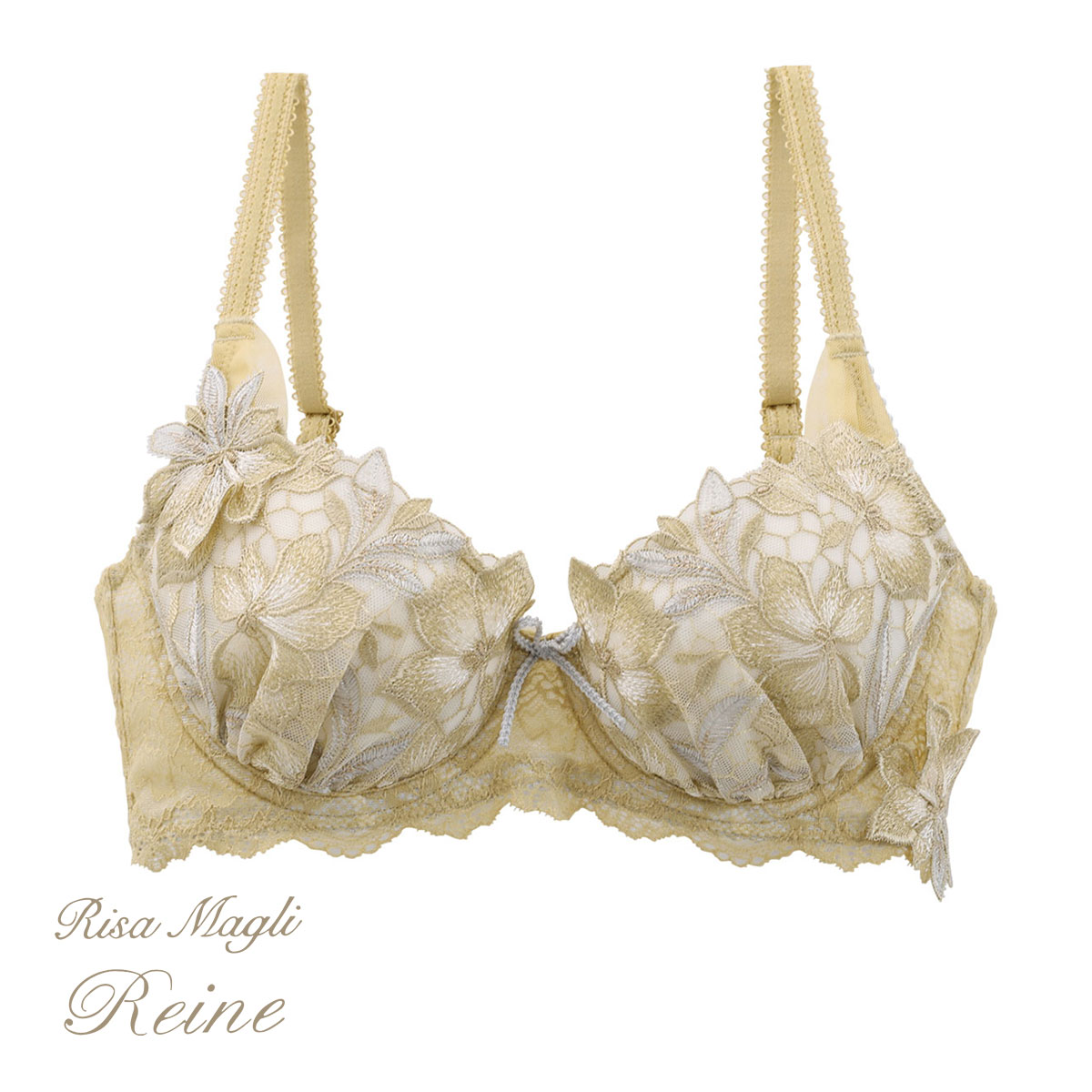 リサマリ Risa Magli レーヌ Reine ケリー ブラジャー BCD 脇高ブラ 単品(MUS-マスタード-B65)