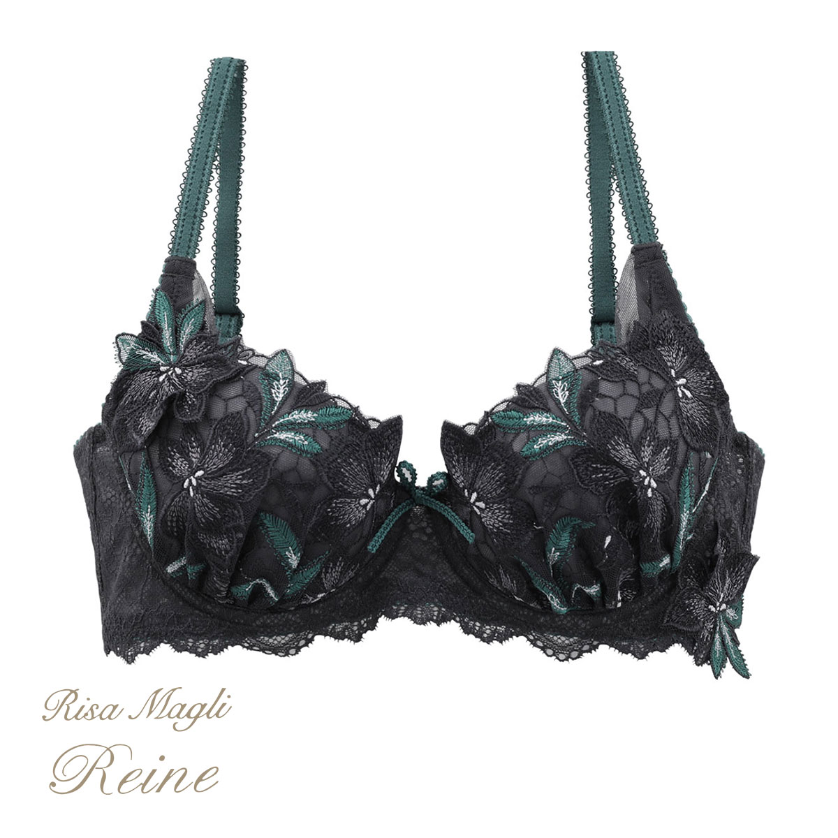 リサマリ Risa Magli レーヌ Reine ケリー ブラジャー EF 脇高ブラ 単品(CGY-チャコールグレー-E65)