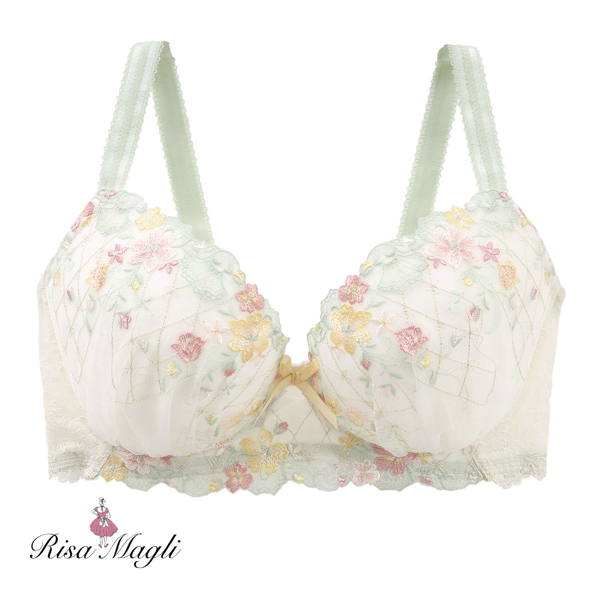 リサマリ Risa Magli ハーパー ブラジャー GH グラマーブラ 大きいサイズ 単品(MI-ミント-G65)