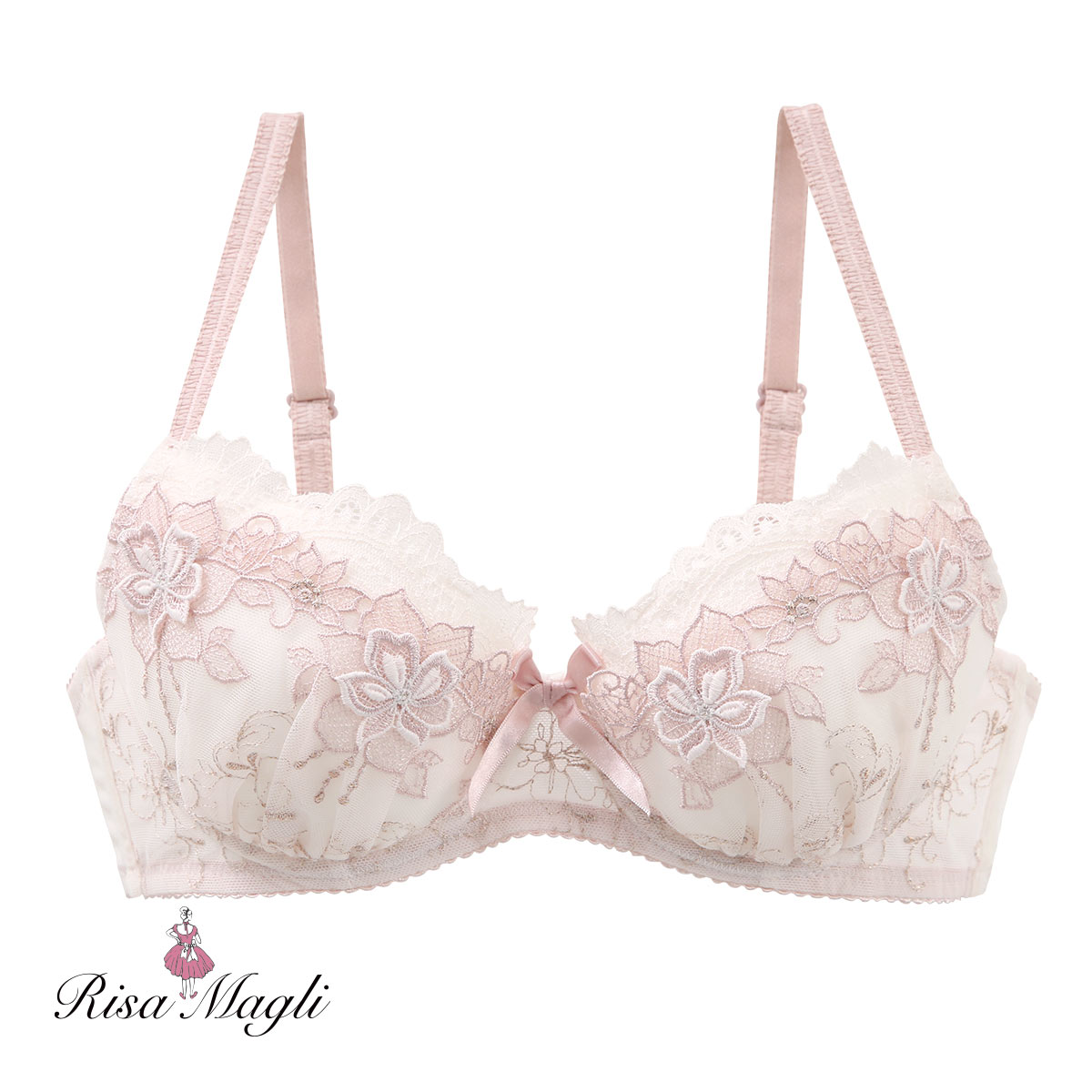 リサマリ Risa Magli マデリン ブラジャー BCD 谷間ブラ 単品(PI-ピンク-B65)