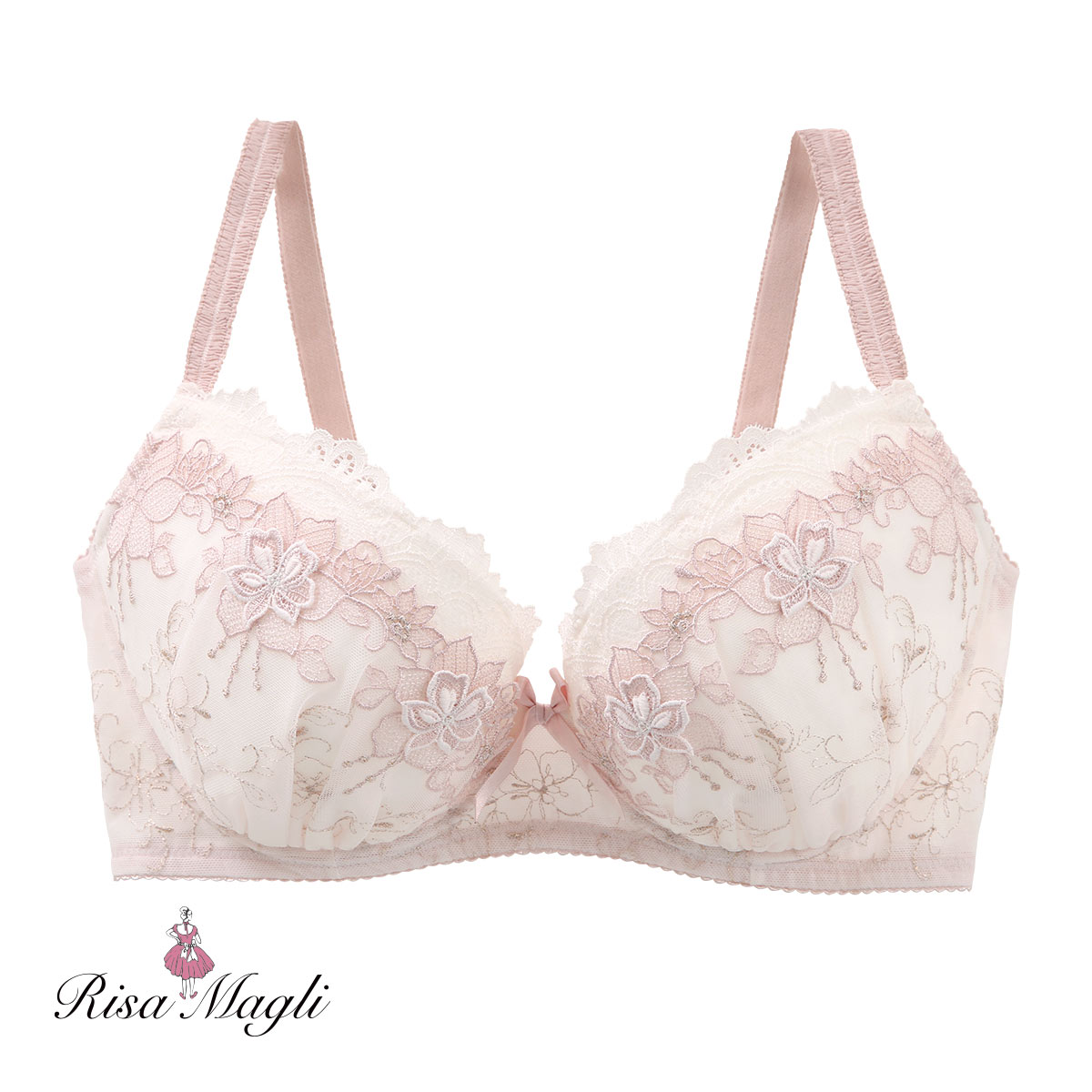 リサマリ Risa Magli マデリン ブラジャー GH 大きいサイズ 単品(PI-ピンク-G65)