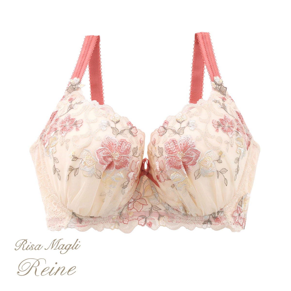 リサマリ Risa Magli レーヌ Reine エリオット ブラジャー GH グラマーブラ 大きいサイズ 単品(OR-オレンジ-G65)