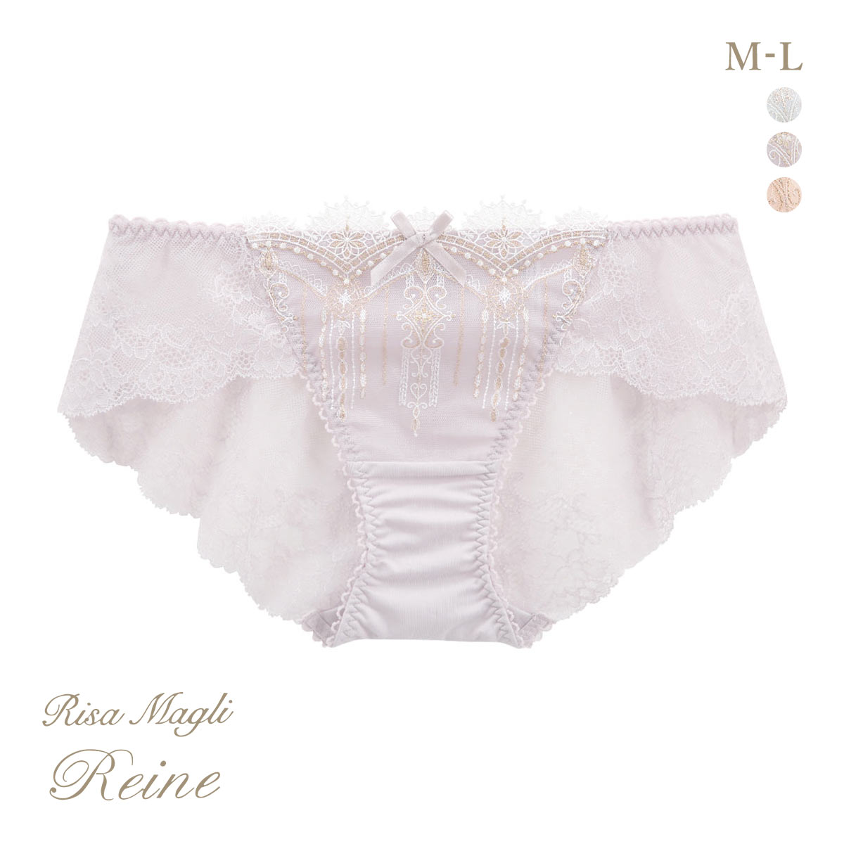 リサマリ レーヌ ターシャ レースショーツ バックレース Risa Magli Reine(GY-グレー-M)