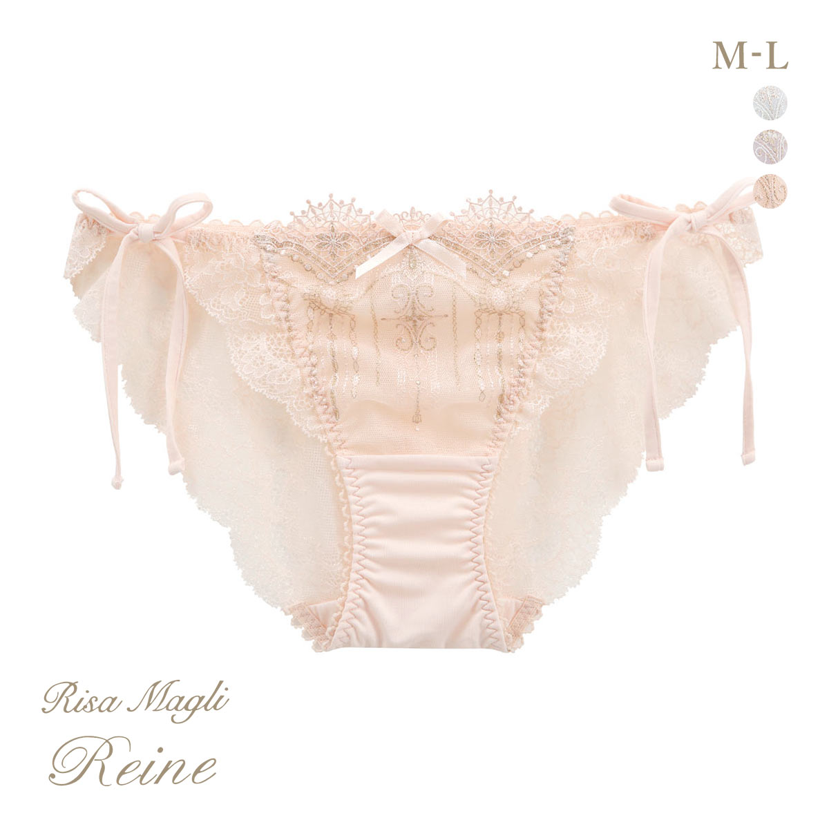 リサマリ レーヌ ターシャ サイドリボンショーツ Risa Magli Reine(PI-ピンク-M)