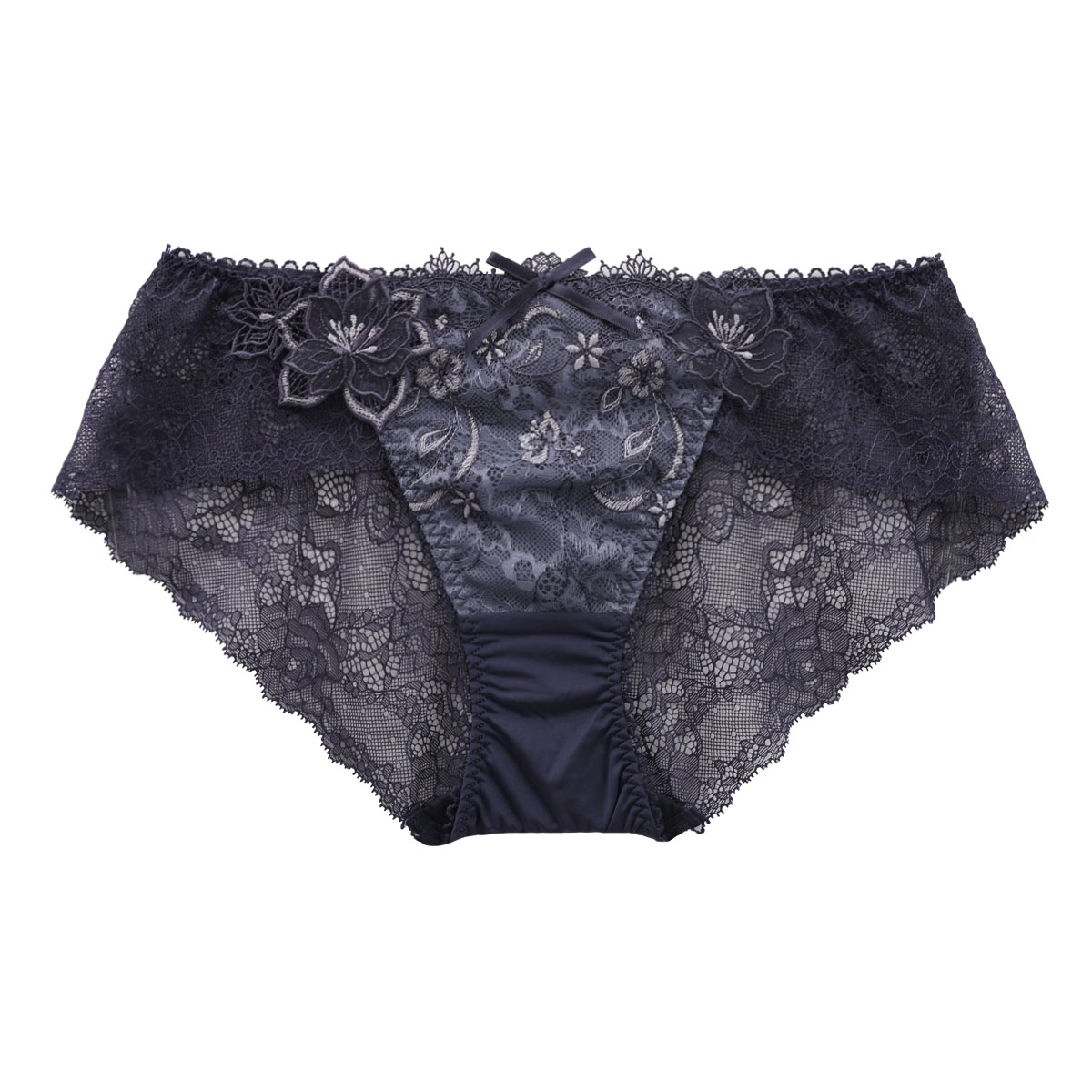 リサマリ Risa Magli レーヌ Reine ハリエット ショーツ バックレース 単品(NV-ネイビー-M)