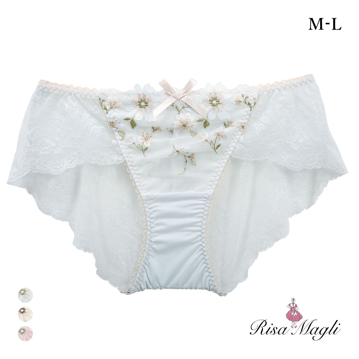リサマリ アルマ ショーツ スタンダード バックレース Risa Magli(SX-サックス-M)