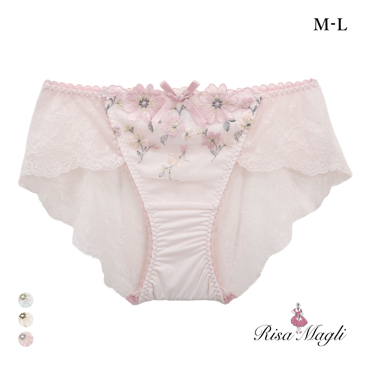 リサマリ アルマ ショーツ スタンダード バックレース Risa Magli(PI-ピンク-M)