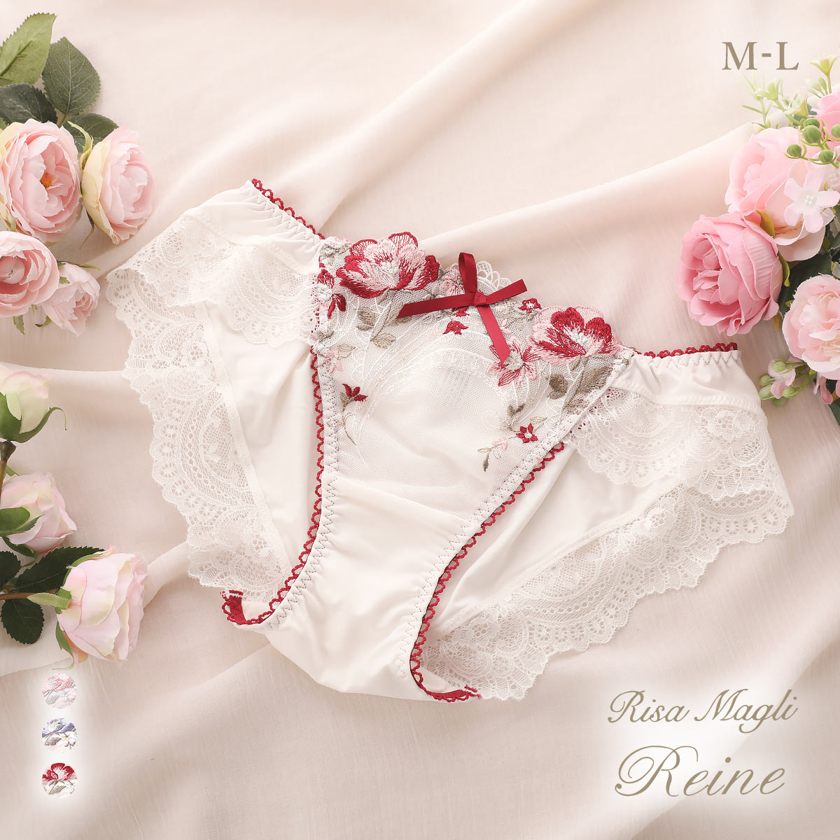 リサマリ レーヌ サリー ノーマル ショーツ Risa Magli Reine(RE-レッド-M)