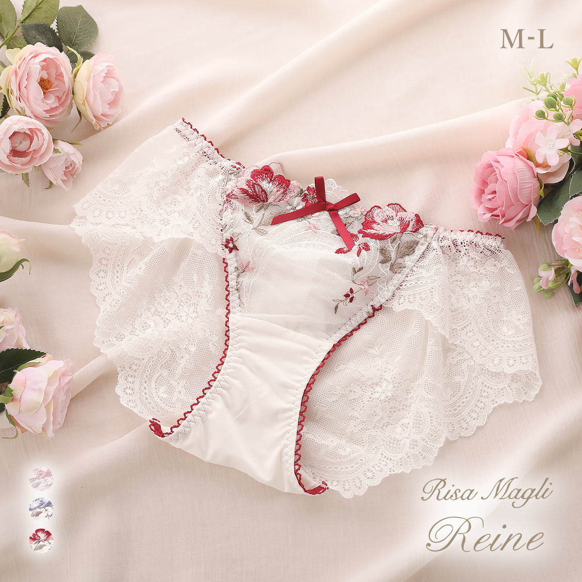 リサマリ レーヌ サリー レース ショーツ Risa Magli Reine(RE-レッド-M)