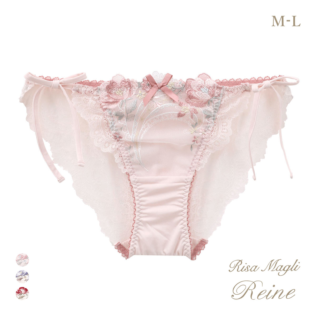 リサマリ レーヌ サリー サイドリボンショーツ Risa Magli Reine(PI-ピンク-M)