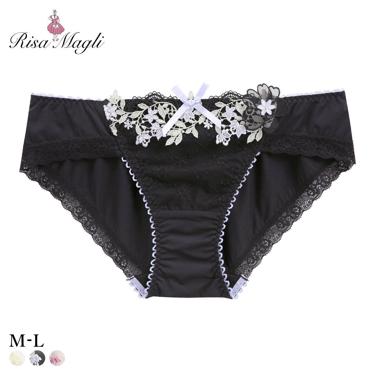 リサマリ ジニー ノーマル ショーツ Risa Magli(BK-ブラック-M)