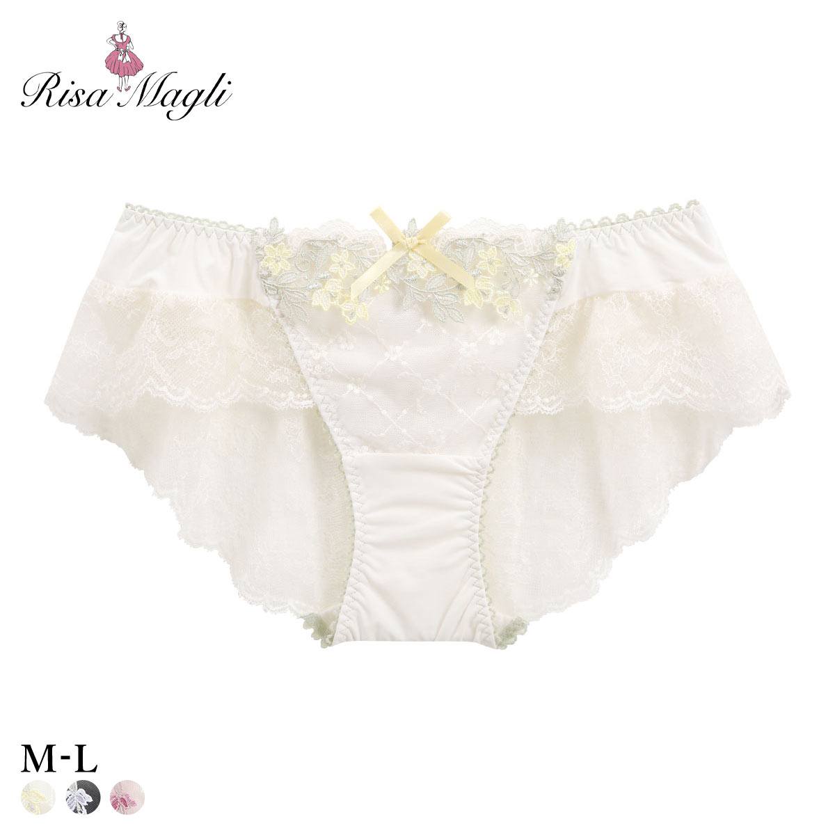 リサマリ ジニー レースショーツ バックレース Risa Magli(IV-アイボリー-M)