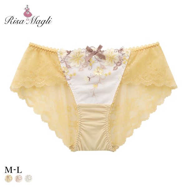 リサマリ ジア レースショーツ バックレース Risa Magli(MUS-マスタード-M)