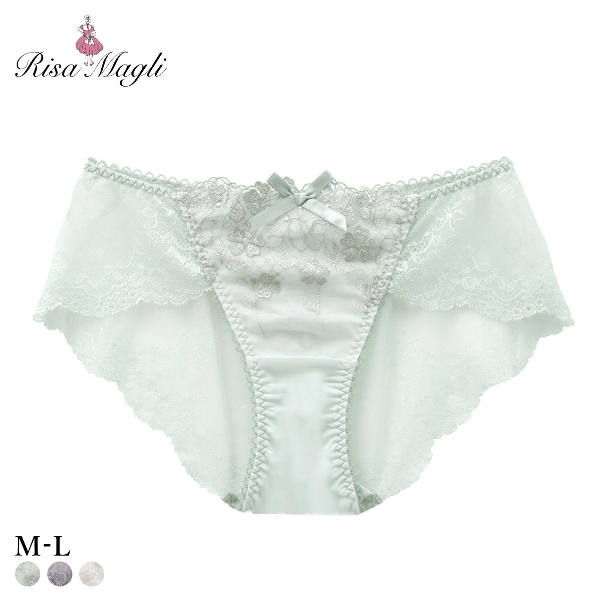 リサマリ ドーラ レースショーツ バックレース Risa Magli(MI-ミント-M)
