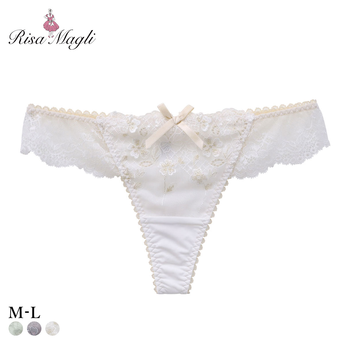 リサマリ ドーラ Tバック ショーツ タンガ ソング ML Risa Magli(WH-ホワイト-M)
