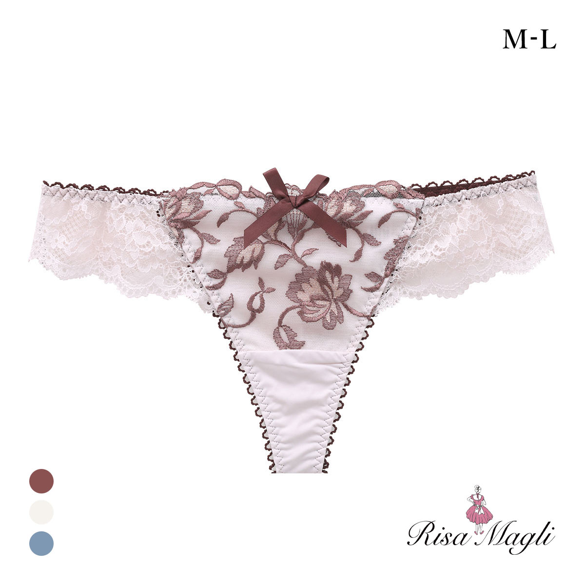 リサマリ エレノア Tバック ショーツ タンガ ソング ML Risa Magli(BR-ブラウン-M)