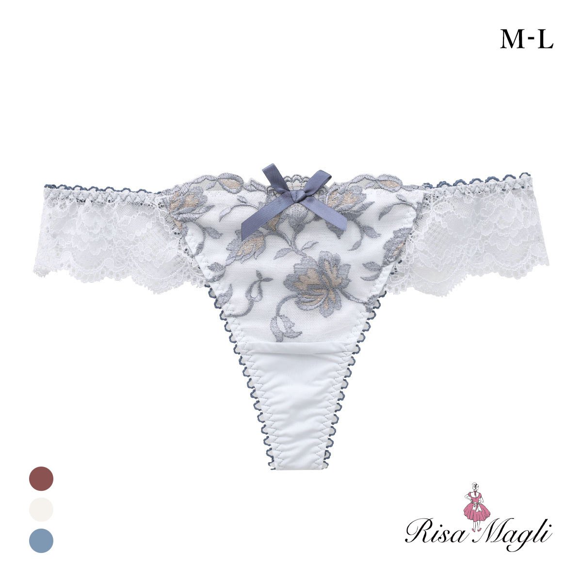 リサマリ エレノア Tバック ショーツ タンガ ソング ML Risa Magli(BU-ブルー-M)