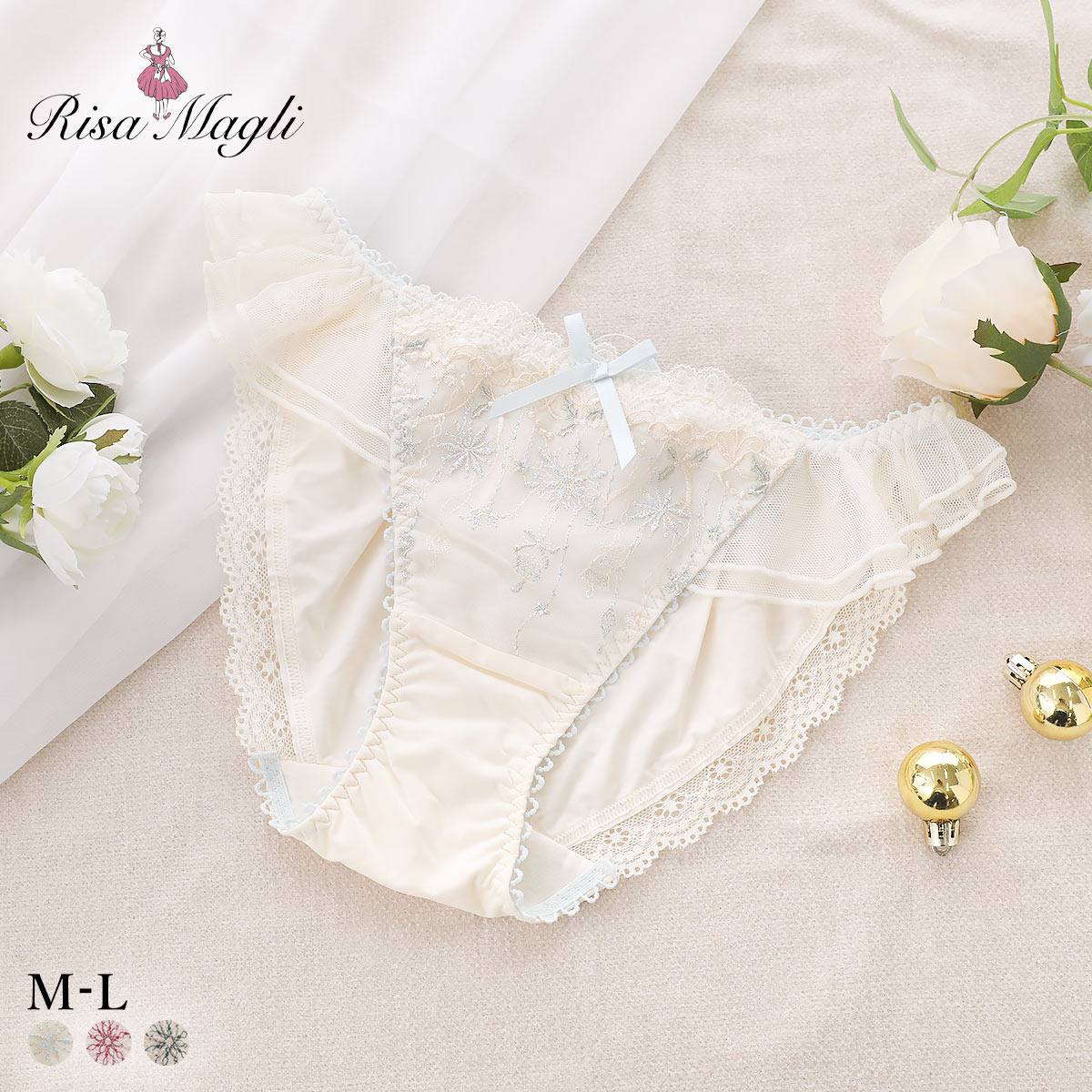 リサマリ ルビー ノーマル ショーツ Risa Magli(CR-クリーム-M)