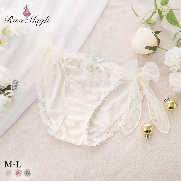 リサマリ ルビー サイドリボンショーツ Risa Magli(CR-クリーム-M)