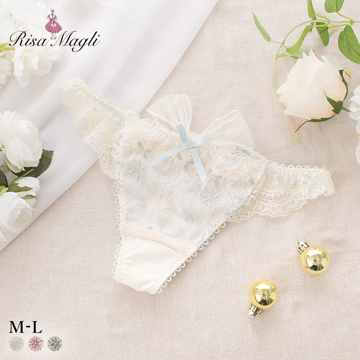 リサマリ ルビー Tバック ショーツ バックレース タンガ ソング ML Risa Magli