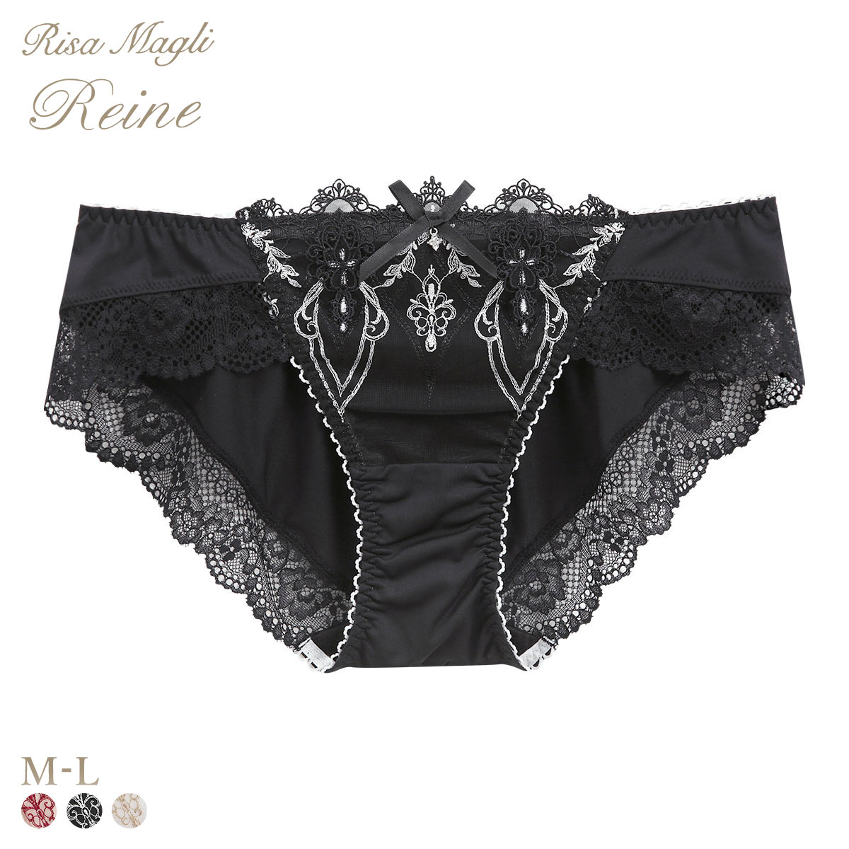 リサマリ レーヌ ジュエリー ノーマル ショーツ Risa Magli Reine(BK-ブラック-M)