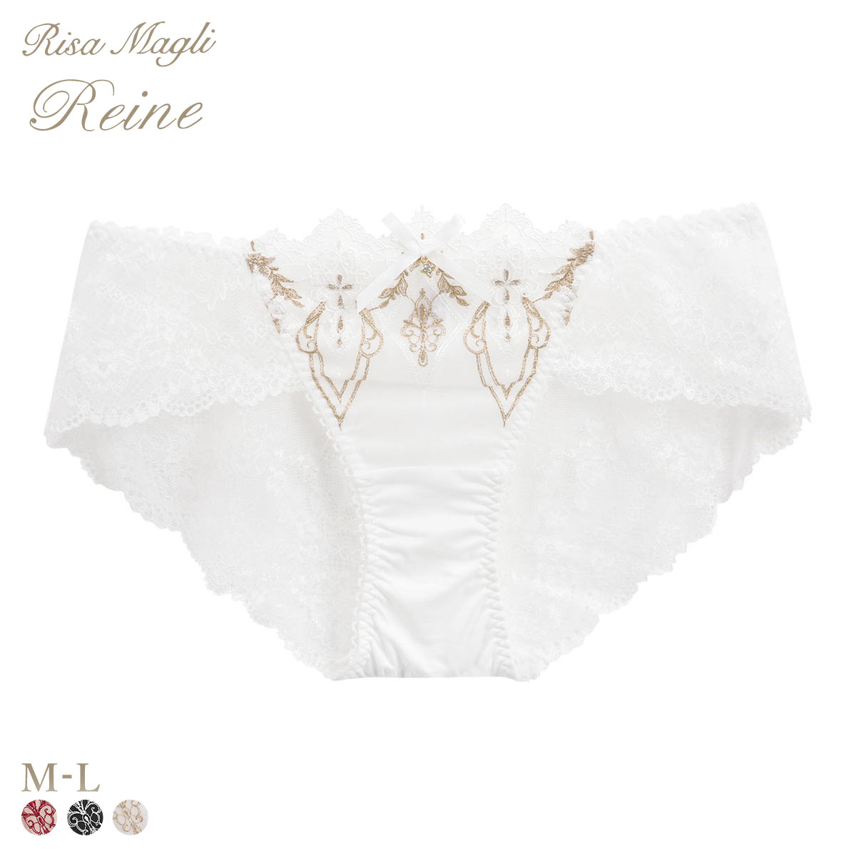 リサマリ レーヌ ジュエリー レースショーツ ノーマル バックレース Risa Magli Reine(WH-ホワイト-M)
