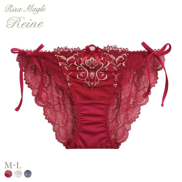 リサマリ レーヌ アリーナ サイドリボンショーツ バックレース Risa Magli Reine(RE-レッド-M)