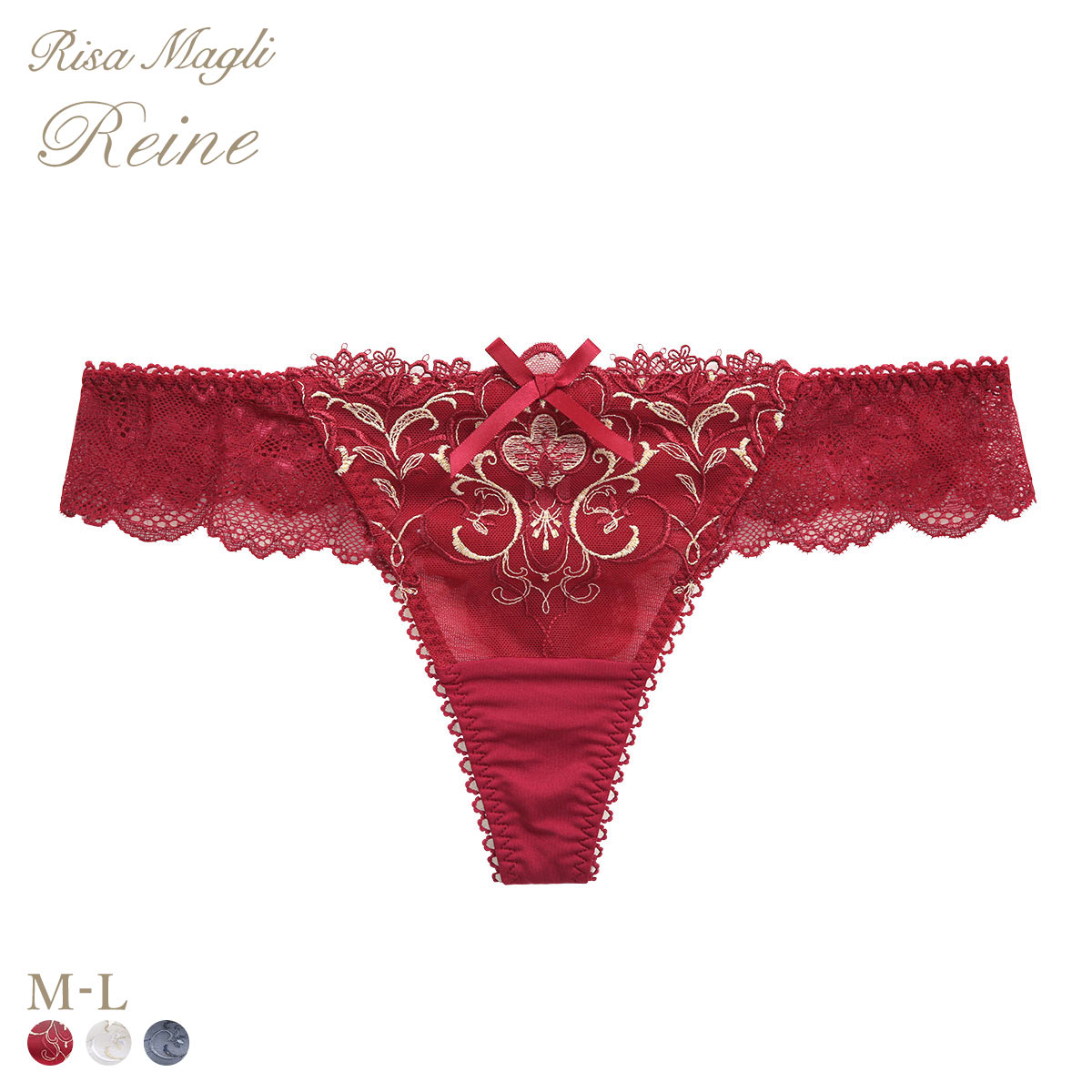 リサマリ レーヌ アリーナ Tバックショーツ バックレース ショーツ Risa Magli Reine(RE-レッド-M)