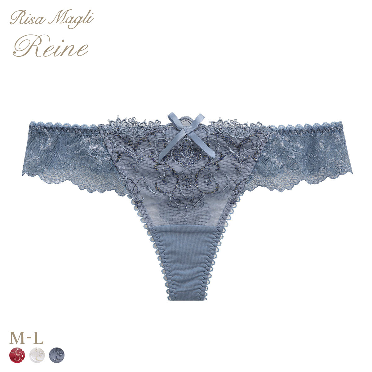 リサマリ レーヌ アリーナ Tバックショーツ バックレース ショーツ Risa Magli Reine(BU-ブルー-M)