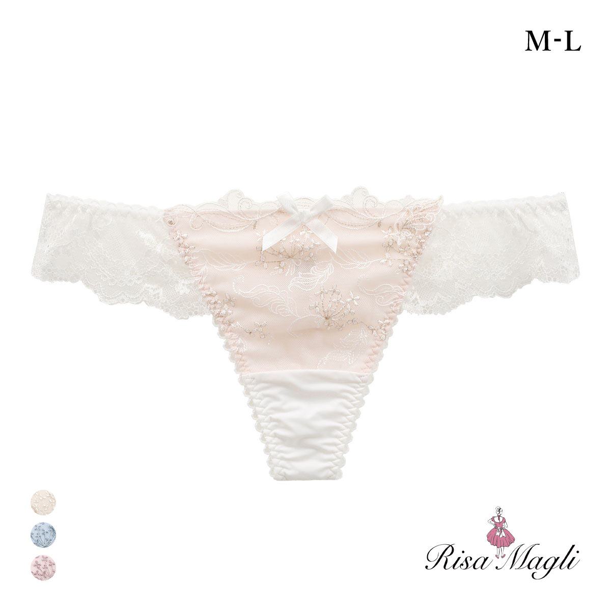 リサマリ ナンシー Tバック ショーツ タンガ ソング ML Risa Magli(WH-ホワイト-M)