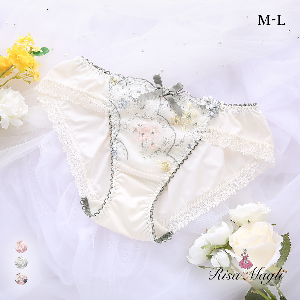 リサマリ フェリーチェ ノーマル ショーツ Risa Magli(IV-アイボリー-M)