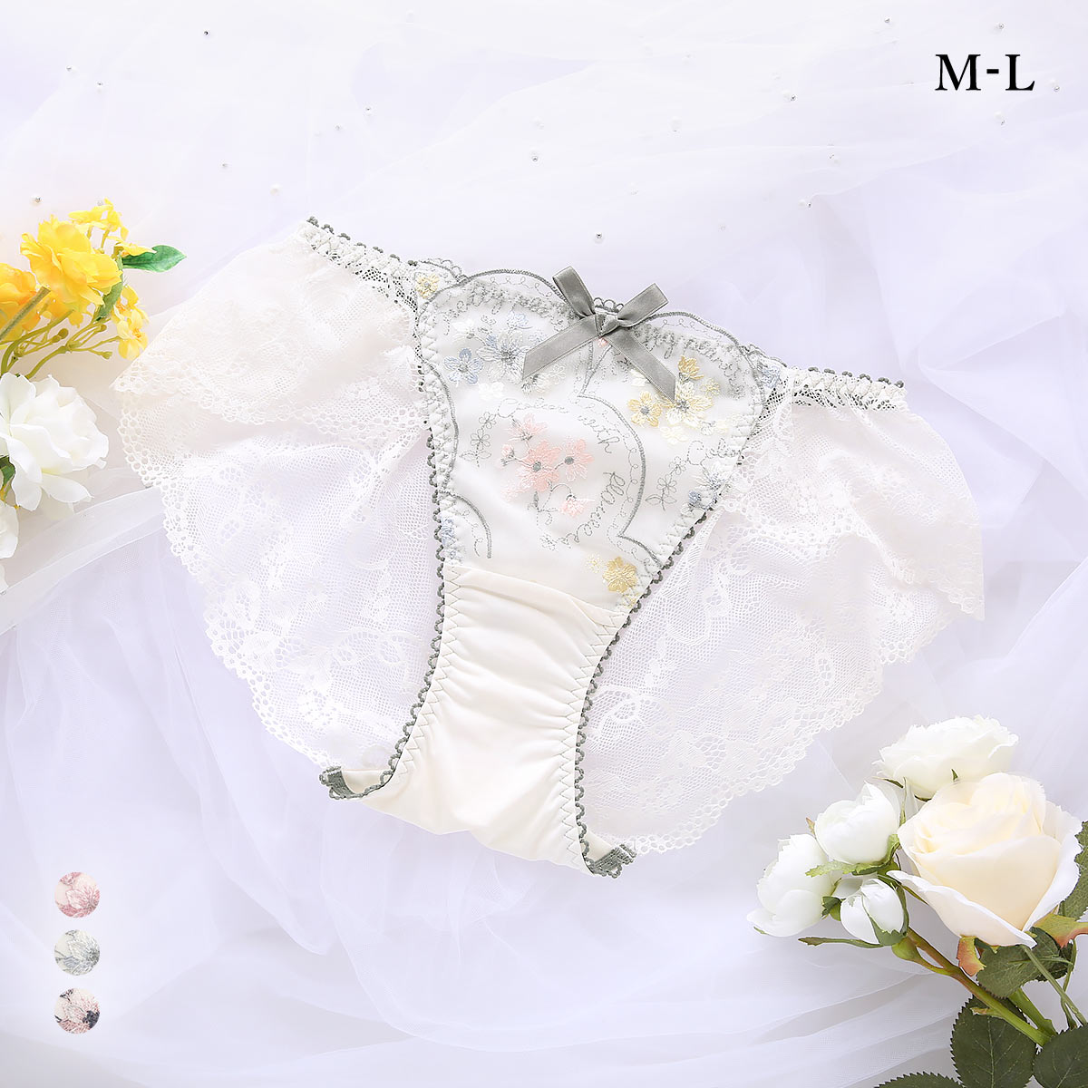 リサマリ フェリーチェ レースショーツ バックレース Risa Magli(IV-アイボリー-M)