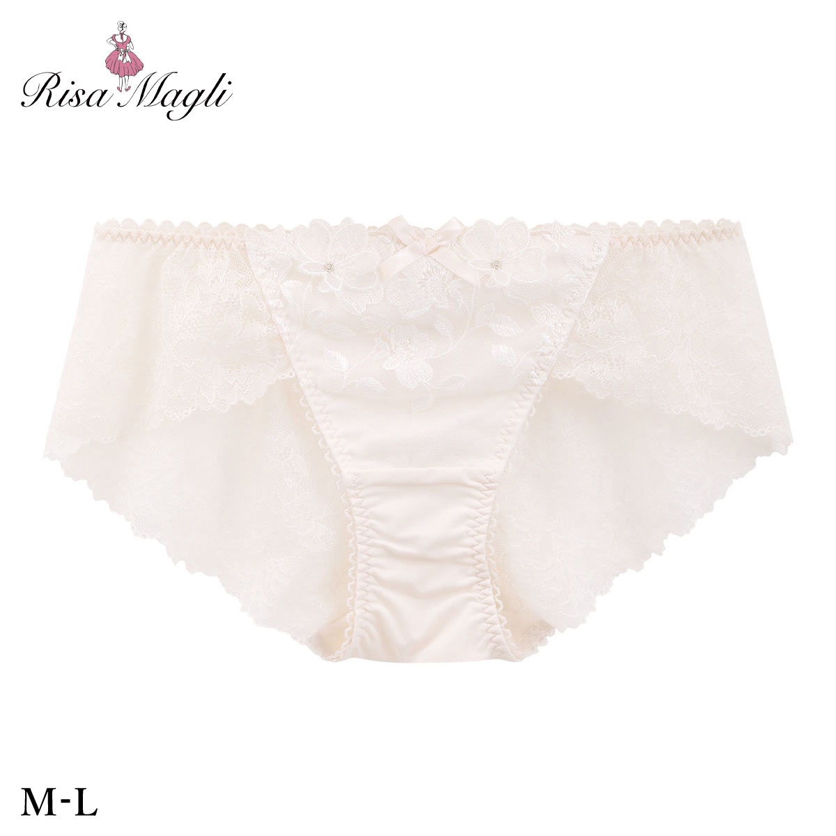 リサマリ ルイーザ レースショーツ バックレース 単品 Risa Magli(LPE-薄ピーチ-M)