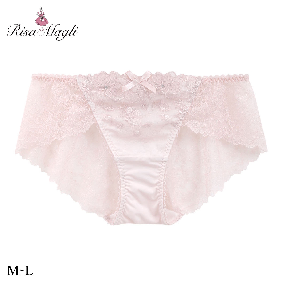 リサマリ ルイーザ レースショーツ バックレース 単品 Risa Magli(PI-ピンク-M)