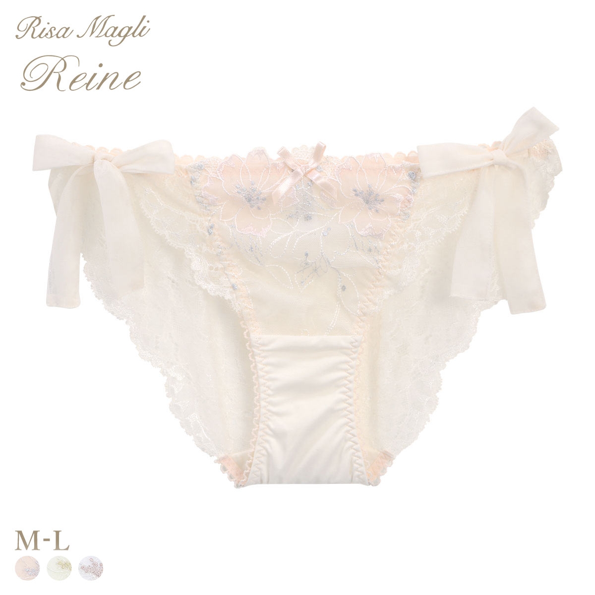 リサマリ レーヌ リカルダ サイドリボンショーツ バックレース Risa Magli Reine(PI-ピンク-M)