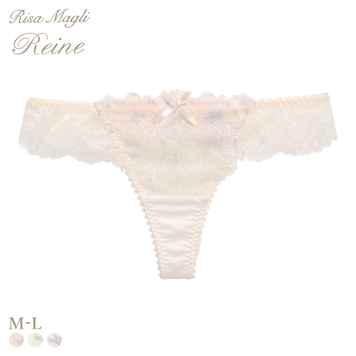 リサマリ レーヌ リカルダ ショーツ Tバック タンガ ソング バックレース Risa Magli Reine(PI-ピンク-M)