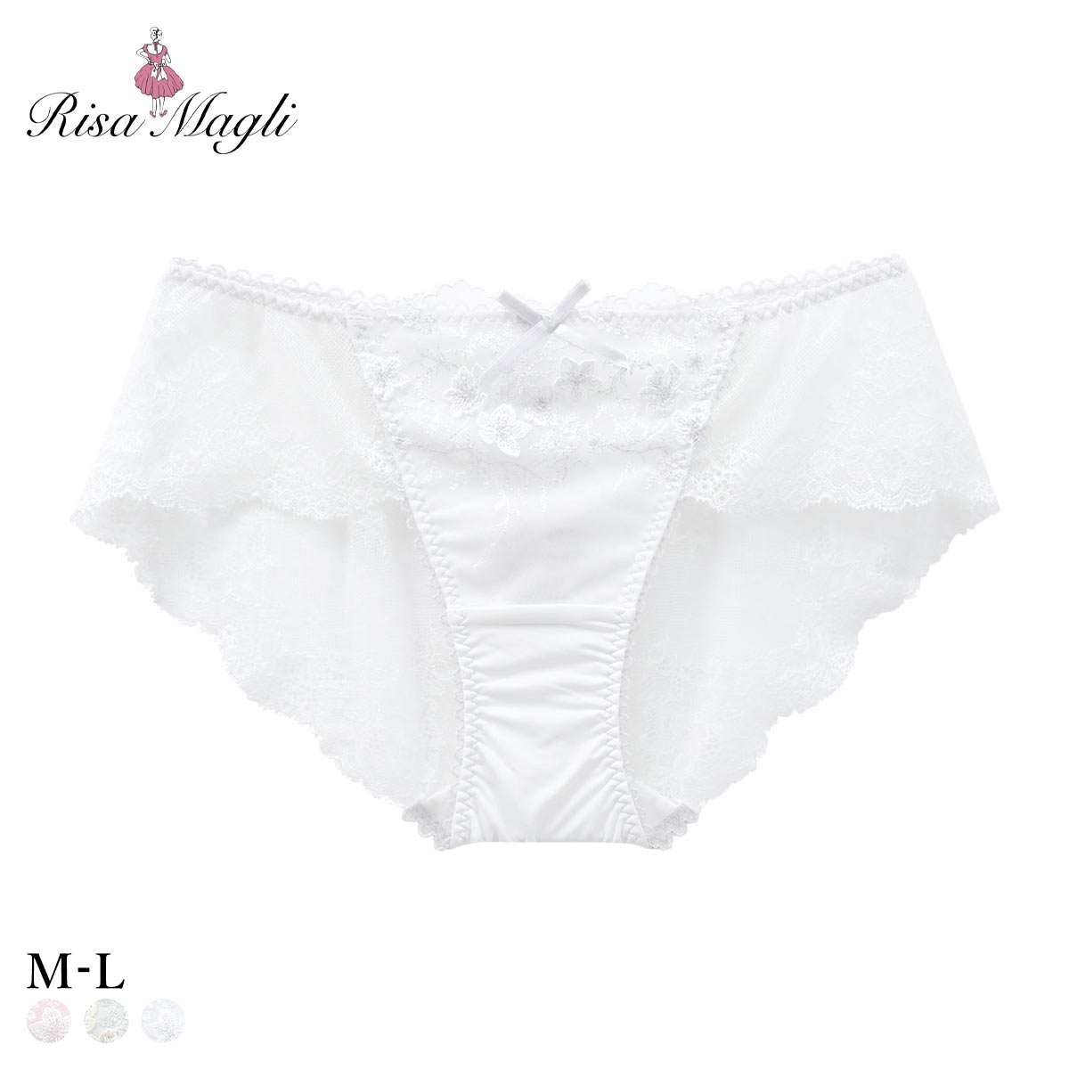 リサマリ フリート レース ショーツ スタンダード バックレース Risa Magli(WH-ホワイト-M)