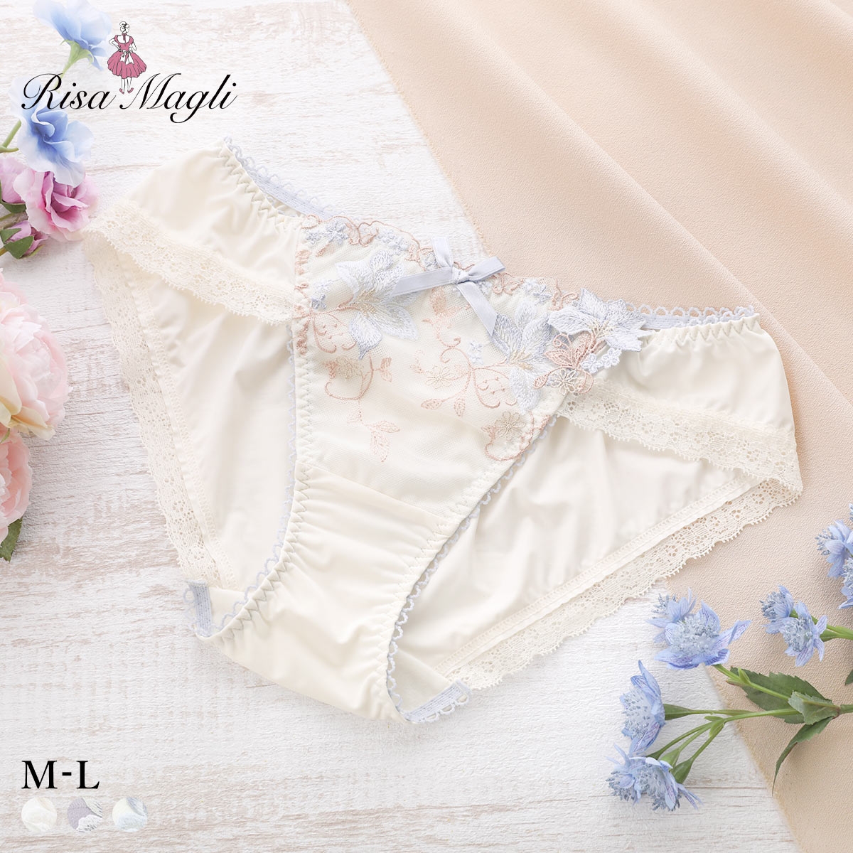 リサマリ フルーリ ノーマル ショーツ Risa Magli(CR-クリーム-M)