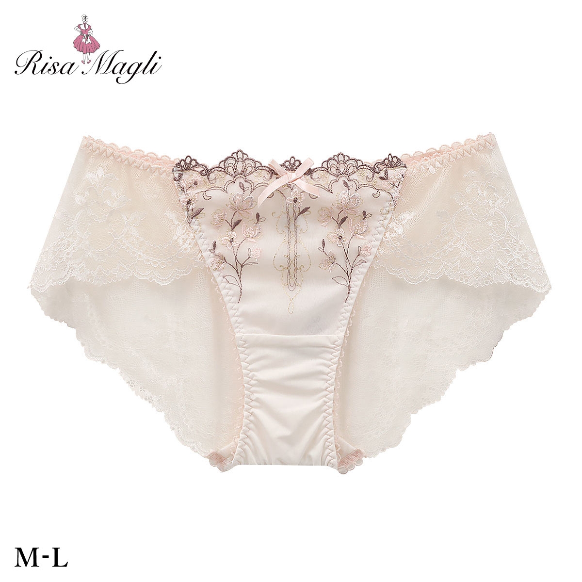 リサマリ カイリー スタンダード レースショーツ バックレース 単品 Risa Magli(PE-ピーチ-M)
