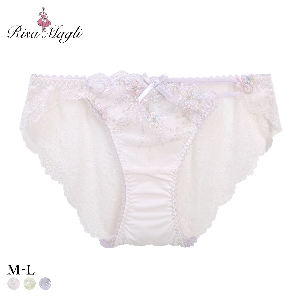 リサマリ コリンナ レースショーツ バックレース Risa Magli(PI-ピンク-M)