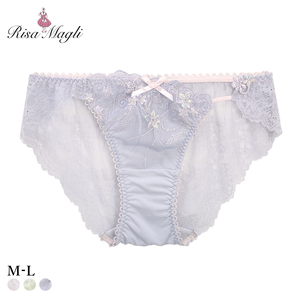 リサマリ コリンナ レースショーツ バックレース Risa Magli(PU-パープル-M)