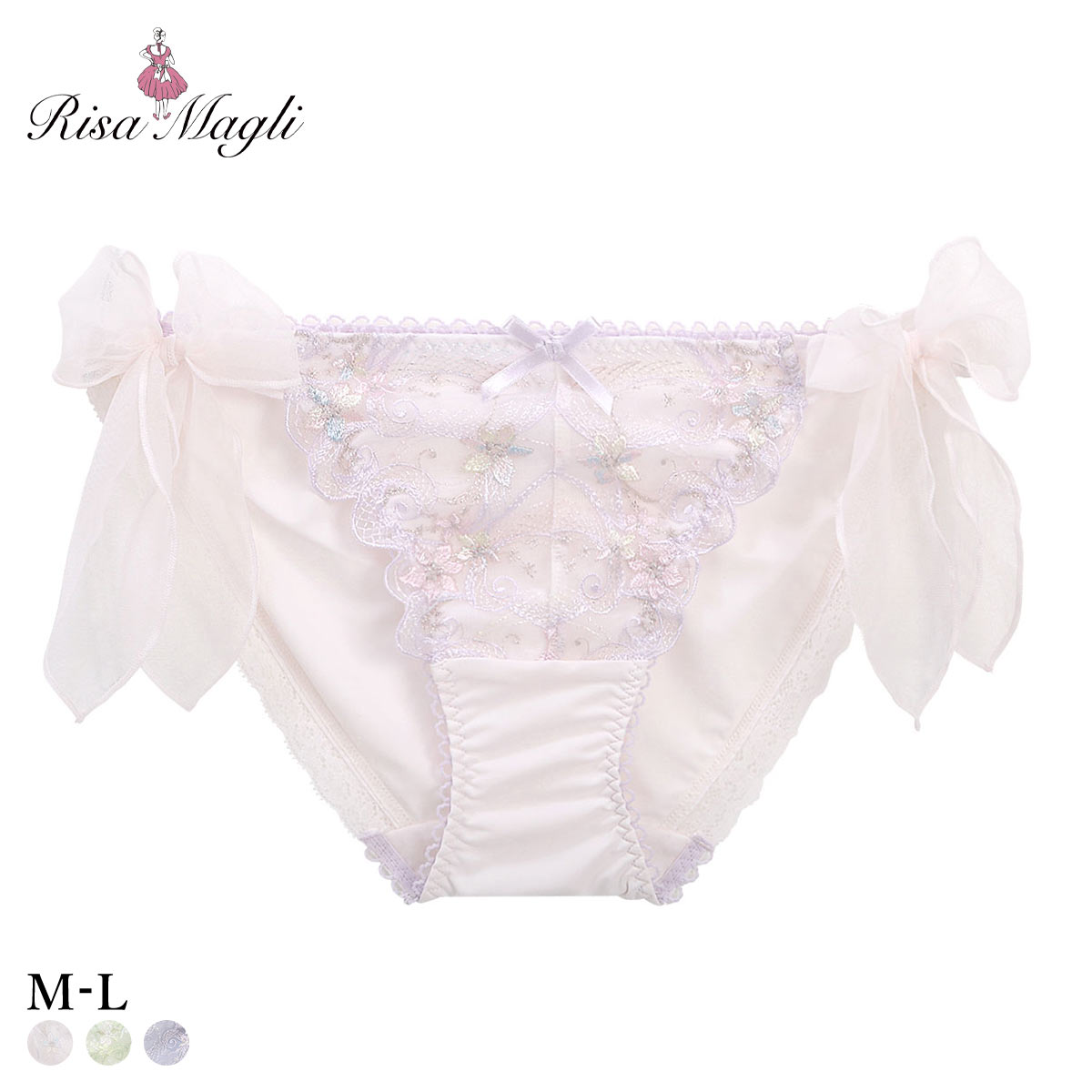 リサマリ コリンナ サイドリボンショーツ スタンダード サイドひも Risa Magli(PI-ピンク-M)