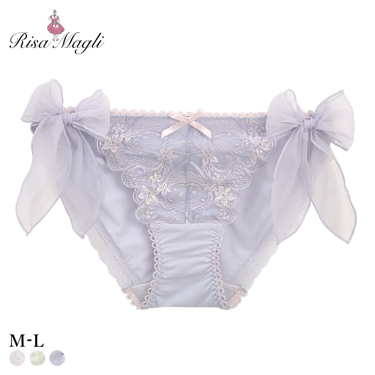 リサマリ コリンナ サイドリボンショーツ スタンダード サイドひも Risa Magli(PU-パープル-M)