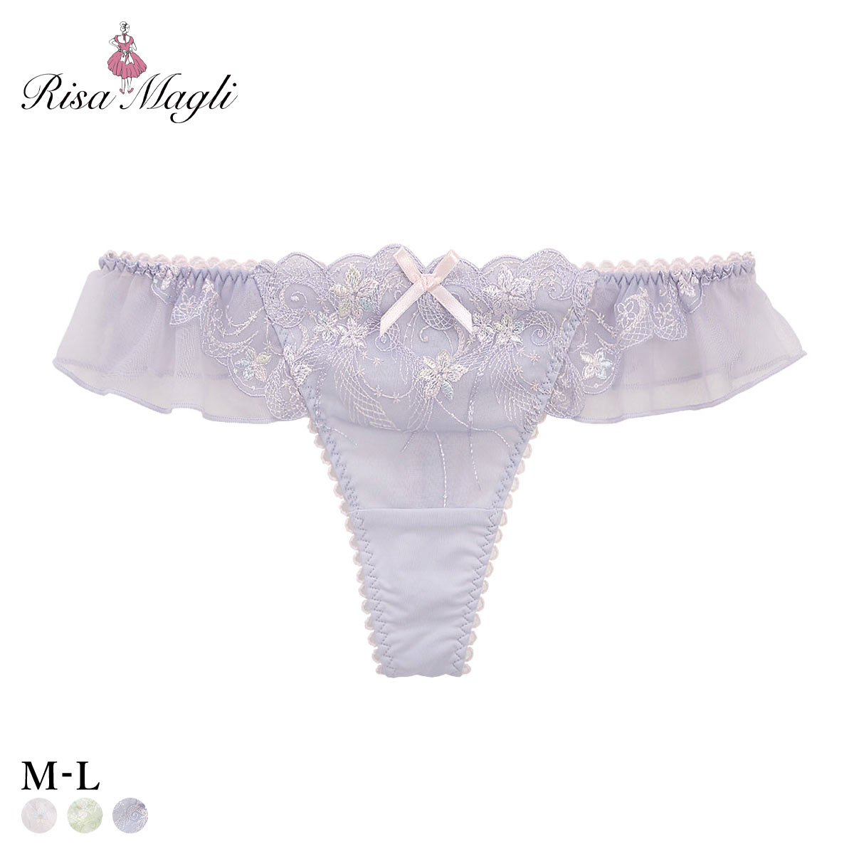 リサマリ コリンナ Tバック ショーツ タンガ ソング ML Risa Magli(PU-パープル-M)