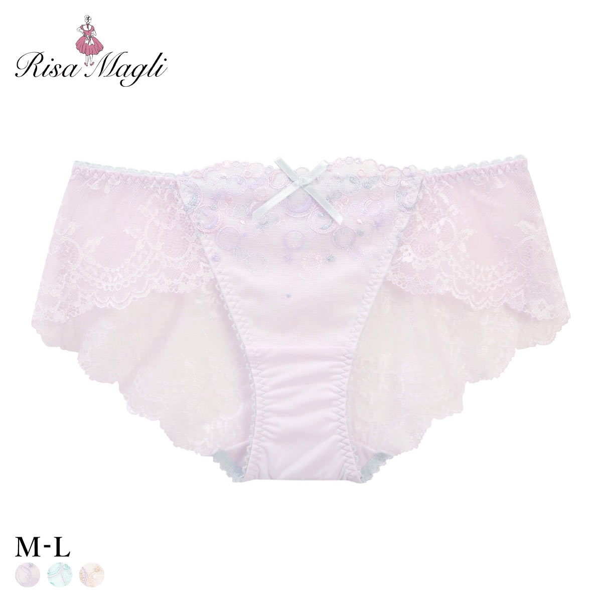リサマリ アンチェ レース ショーツ バックレース Risa Magli(LV-ラベンダー-M)