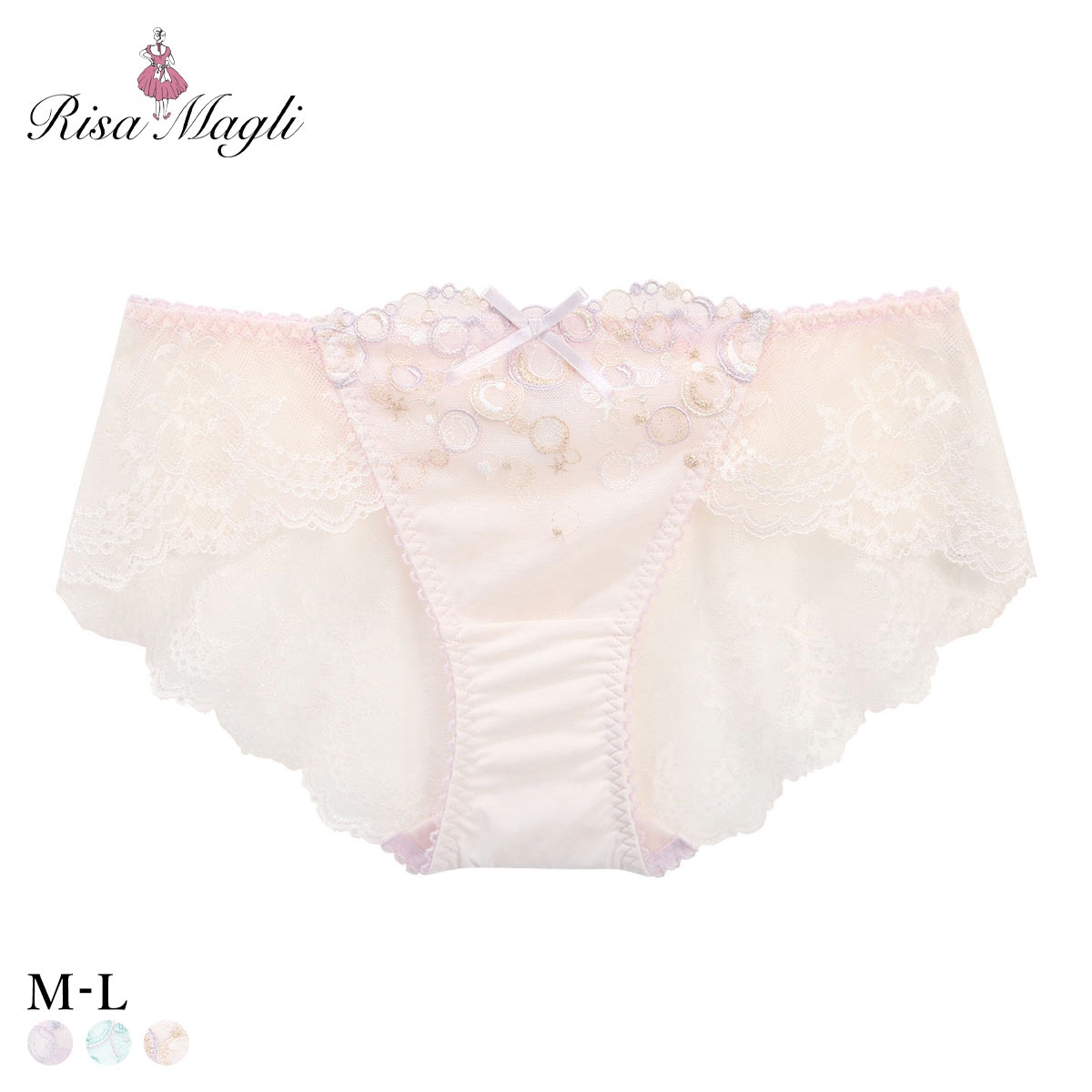 リサマリ アンチェ レース ショーツ バックレース Risa Magli(PI-ピンク-M)